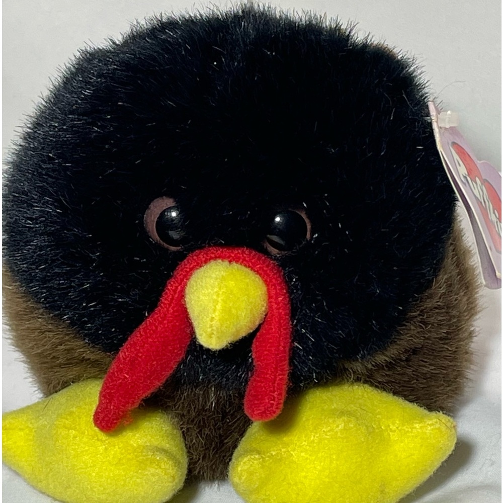 Vintage Puffkins Strut The Turkey Plush Mini 6” 1998 Swibco Stuffed Animal